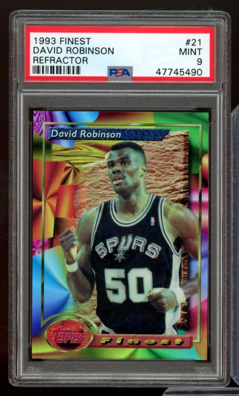 David Robinson Card 1993-94 Finest Refractor #21 PSA 9 Image 1