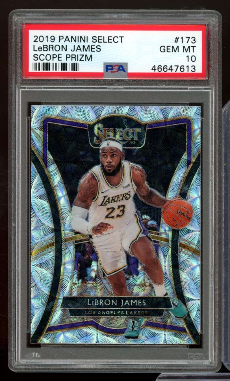 LeBron James Card 2019-20 Panini Select Scope Prizm #173 PSA 10 Image 1