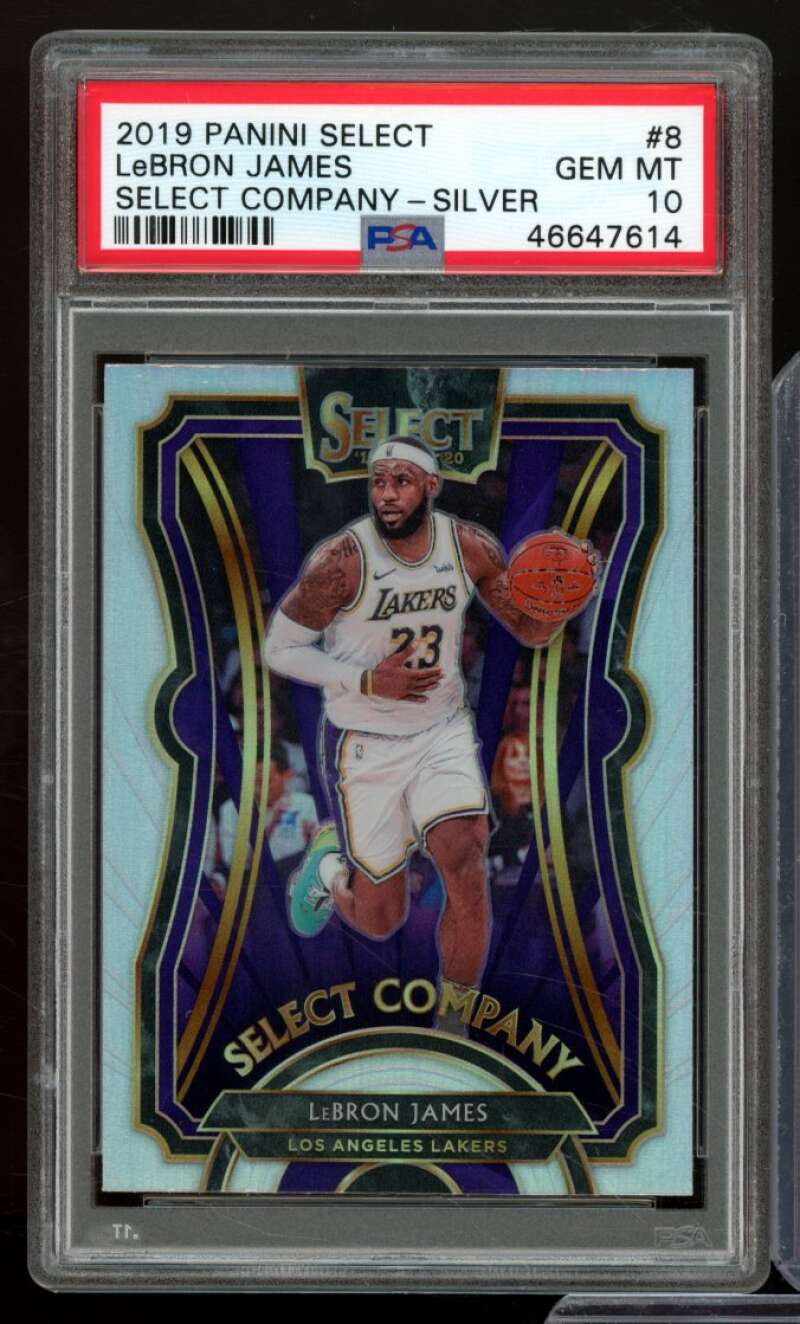 LeBron James Card 2019-20 Panini Select Company Silver #8 PSA 10 Image 1