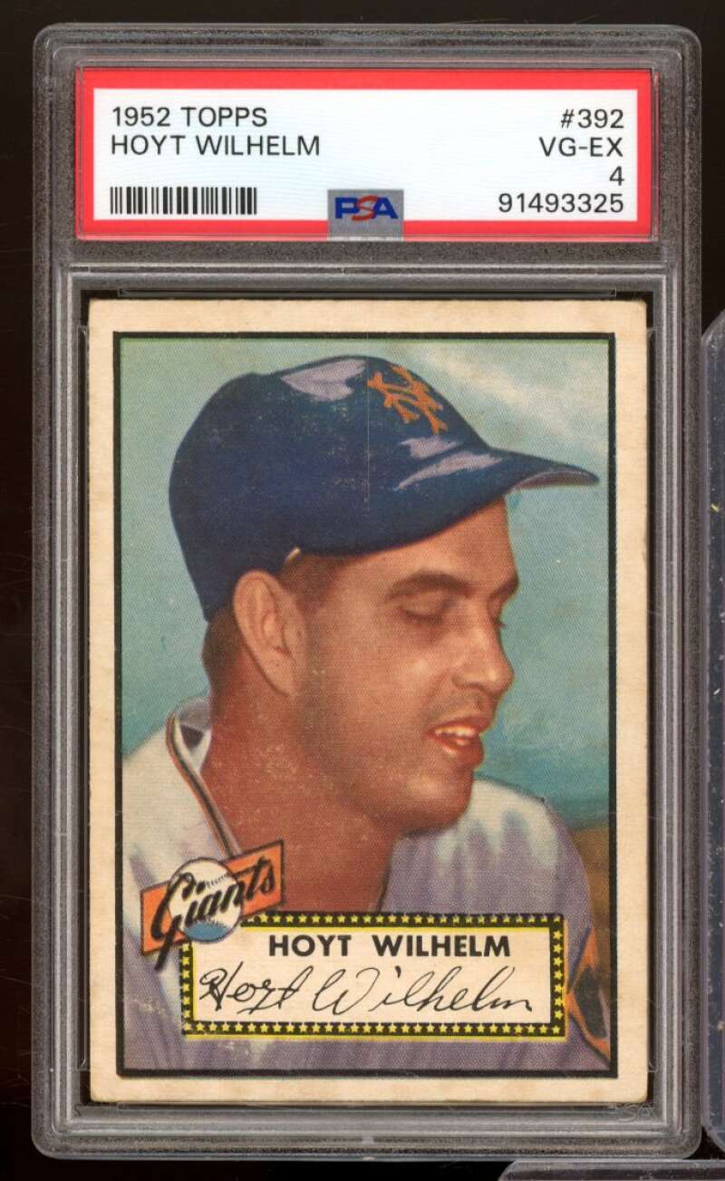 Hoyt Wilhelm Rookie Card 1952 Topps #392 PSA 4 Image 1