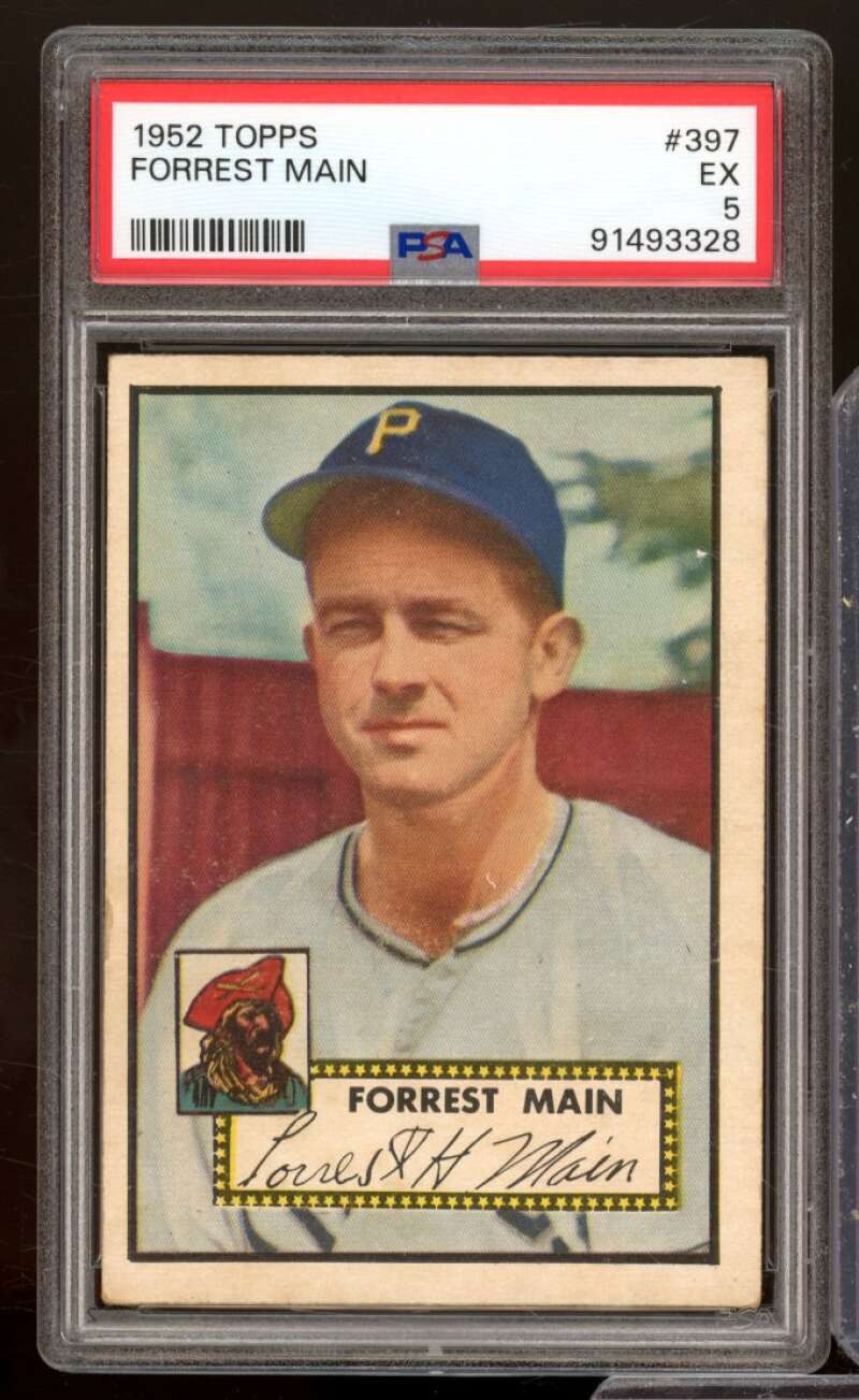 Forrest Main Rookie Card 1952 Topps #397 PSA 5 Image 1