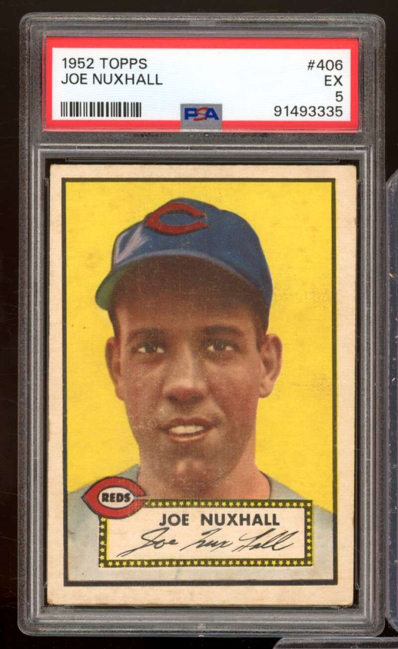 Joe Nuxhall Rookie Card 1952 Topps #406 PSA 5 Image 1