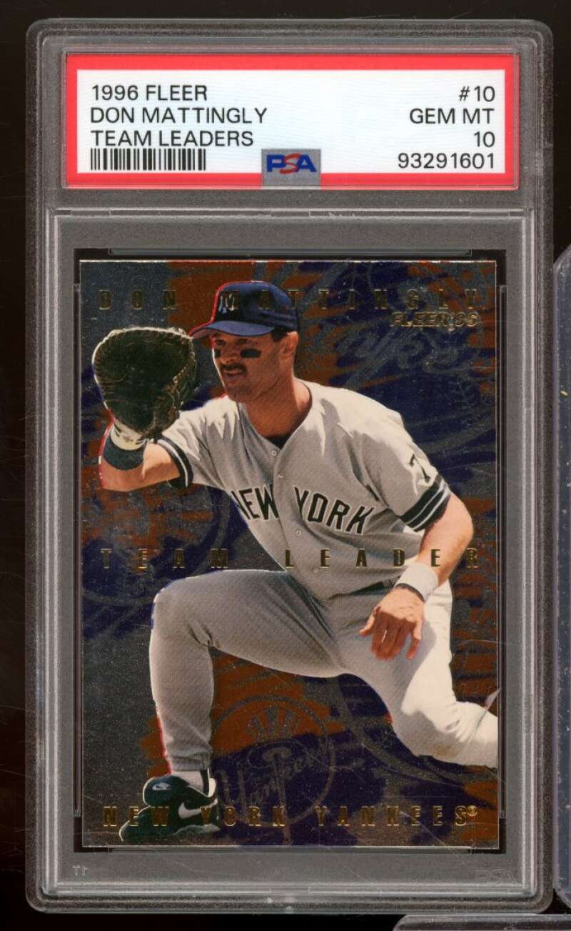 Don Mattingly Card 1996 Fleer Team Leaders PSA 10 Image 1