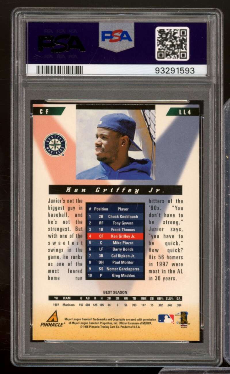 Ken Griffey Jr. Card 1998 Score (pop 4) #LL4 PSA 9 Image 2