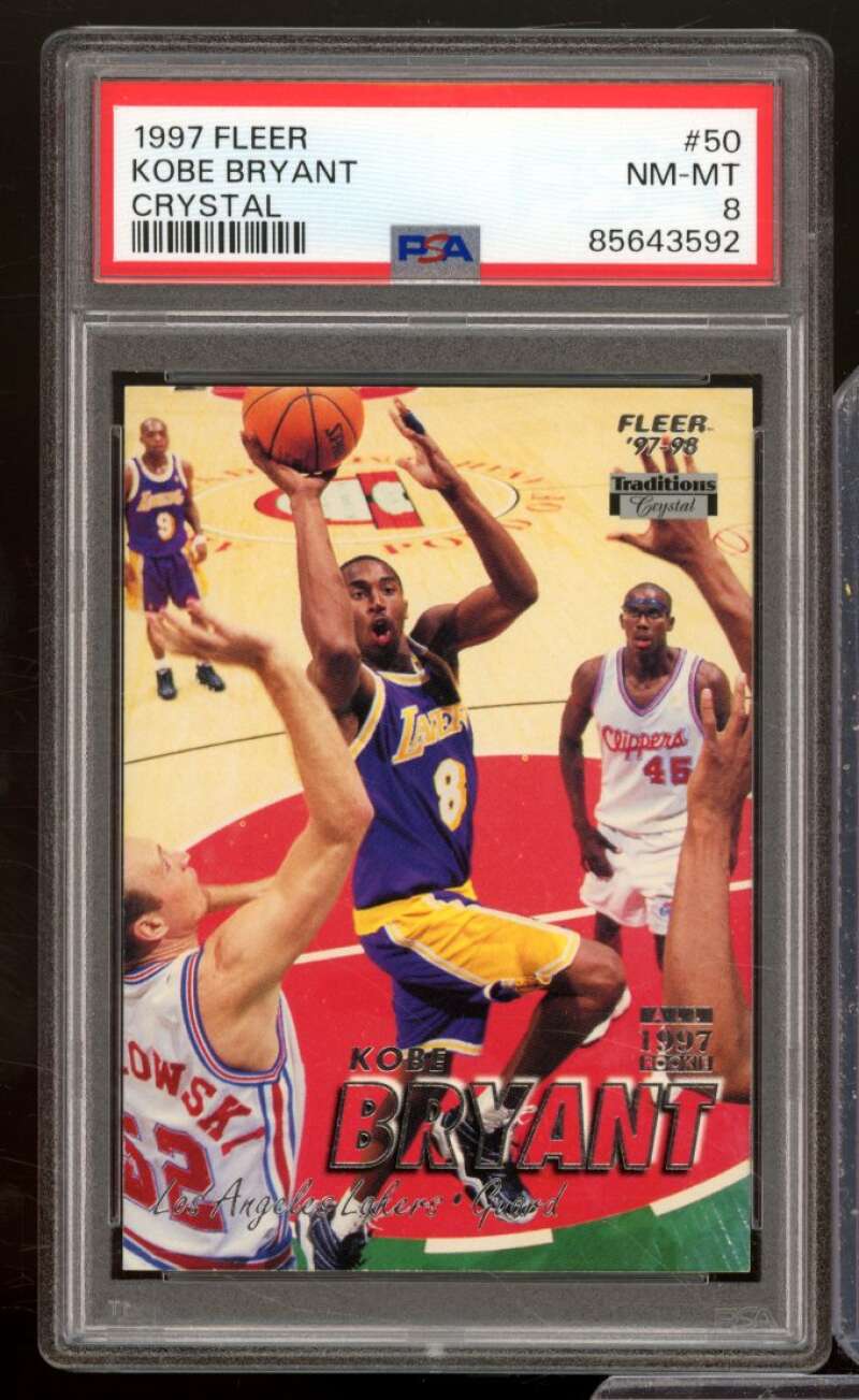 Kobe Bryant Card 1997-98 Fleer Crystal #50 PSA 8 Image 1