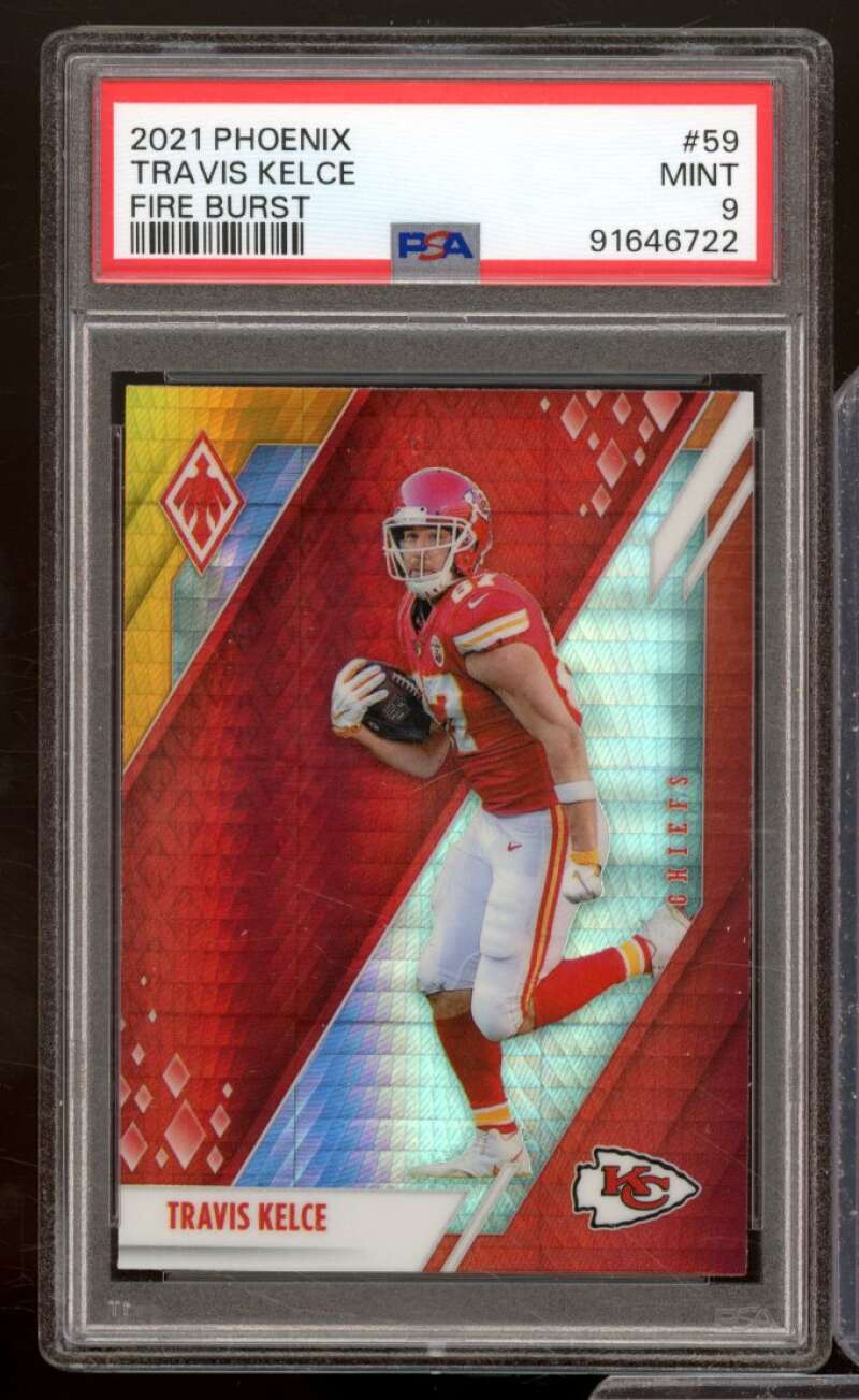 Travis Kelce Card 2021 Phoenix Fire Burst #59 PSA 9 Image 1