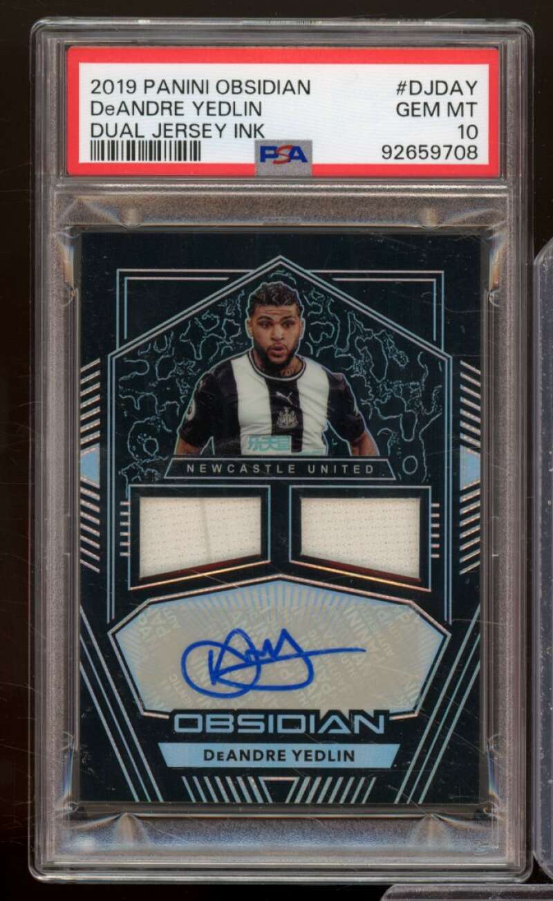 Deandre Yedlin Card 2019 Obsidian Dual Jersey Ink (11/35) (pop 1) #Djday PSA 10 Image 1