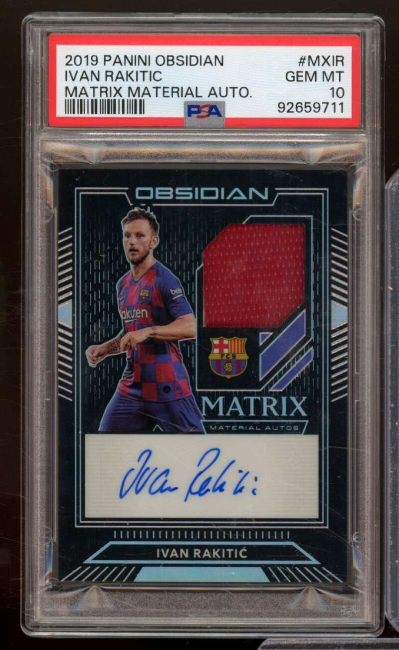 Ivan Rakitic Card 2019 Panini Obsidian Matrix Material Auto #Mxir (pop 1) PSA 10 Image 1