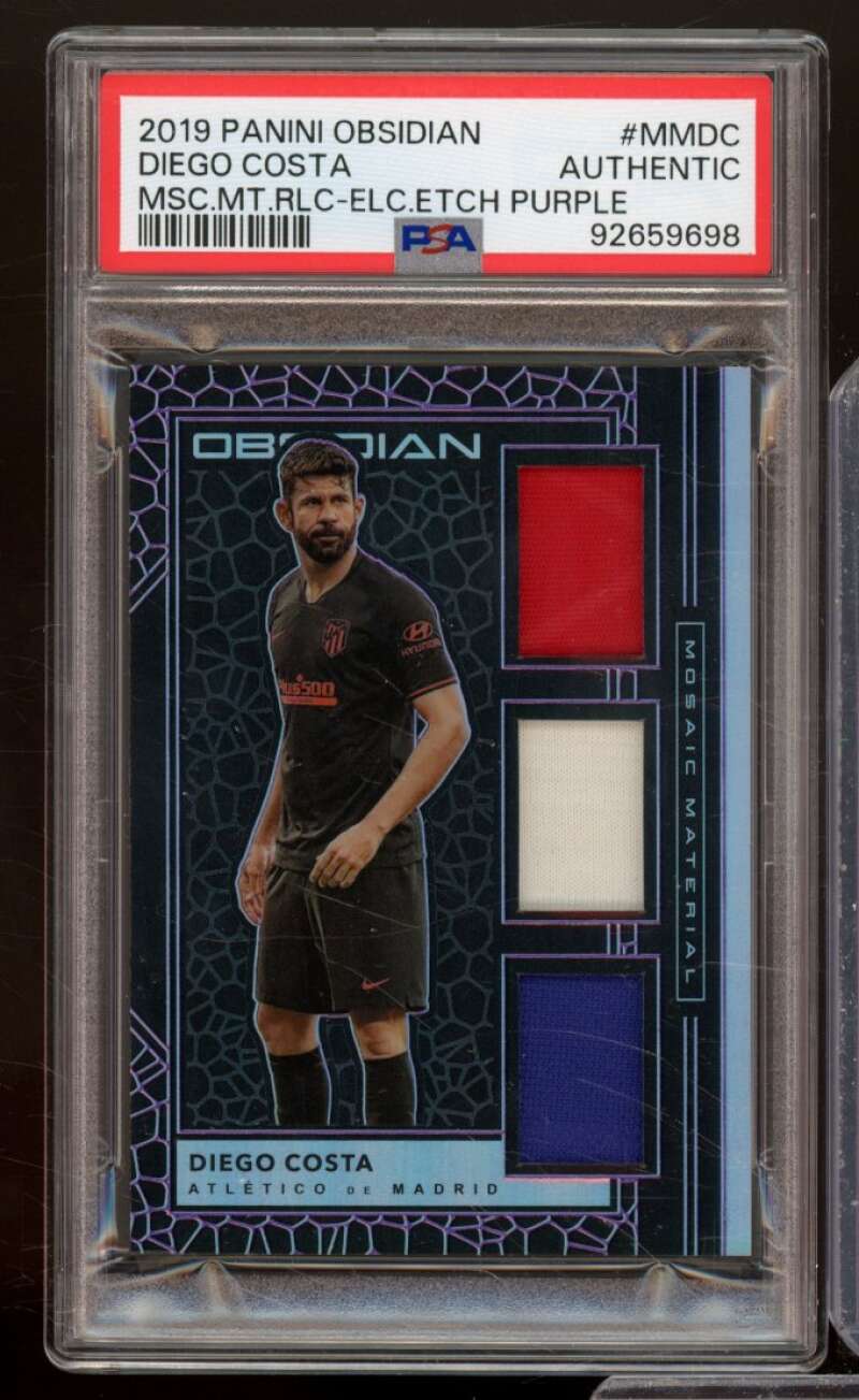 Diego Costa 2019 Obsidian Mosaic Relic Electric Etch Purple #Mmdc PSA Authentic Image 1