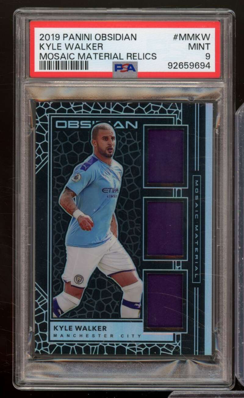 Kyle Walker Card 2019 Panini Obsidian Mosaic Material Relics (pop 1) #MMKW PSA 9 Image 1