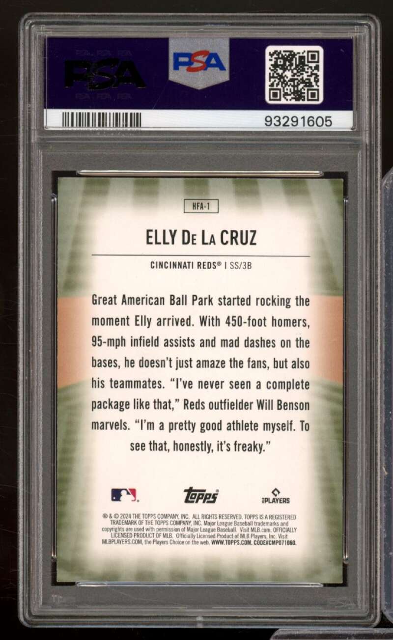 Elly De La Cruz Rookie Card 2024 Topps Home Field Advantage #HFA1 PSA 9 Image 2