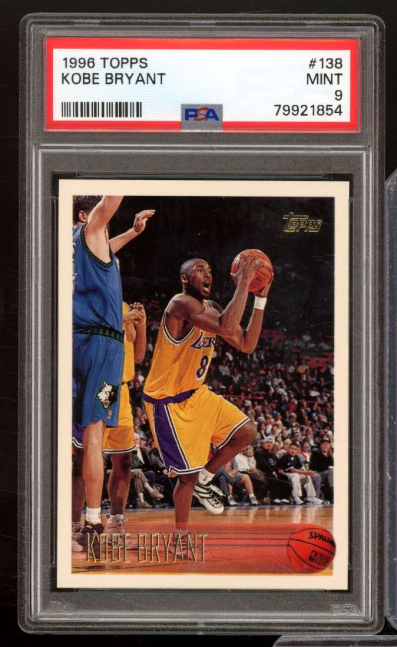 Kobe Bryant Rookie Card 1996-97 Topps #138 PSA 9 Image 1