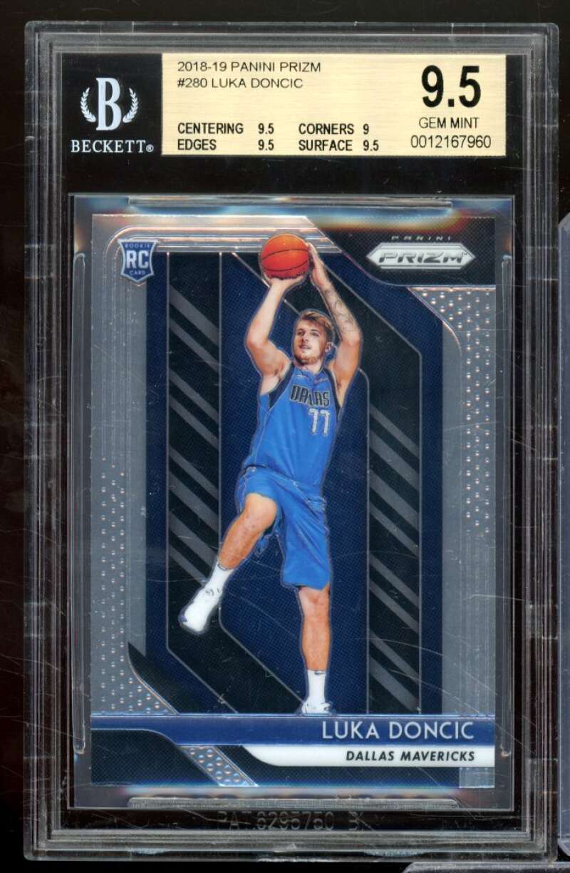 Luka Doncic Rookie Card 2018-19 Panini Prizm #280 BGS 9.5 (9.5 9 9.5 9.5) Image 1