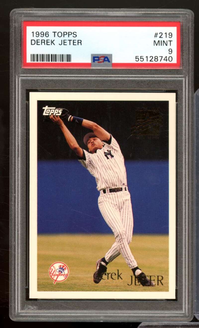 Derek Jeter Card 1996 Topps #219 PSA 9 Image 1