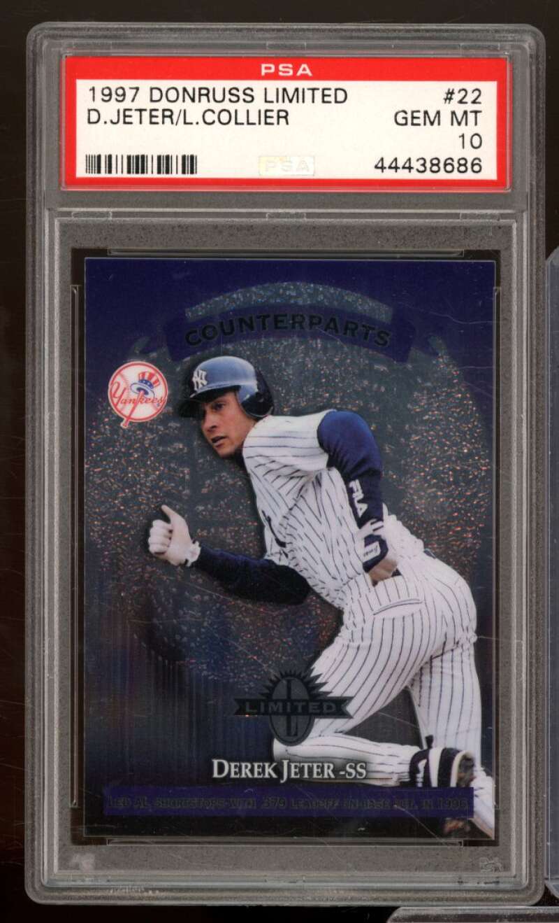 Derek Jeter/LaTroy Collier Card 1997 Donruss Limited #22 PSA 10 Image 1