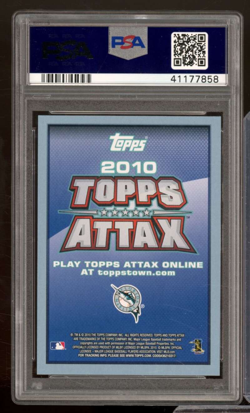 Mike Stanton Rookie Card 2010 Topps Attax Gem Code PSA 10 Image 2