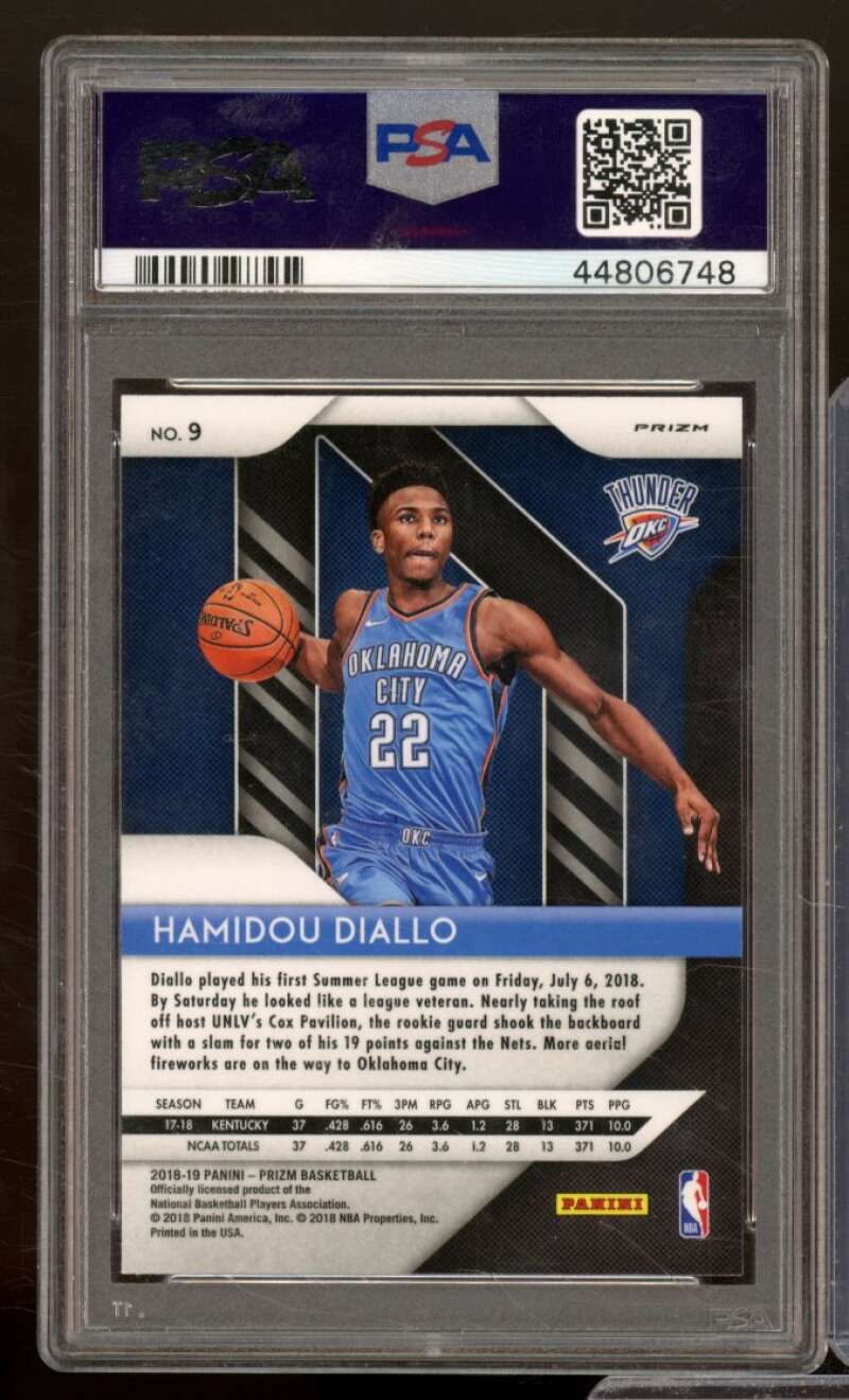 Hamidou Diallo Rookie Card 2018-19 Panini Prizm Silver Prizm #9 PSA 9 Image 2