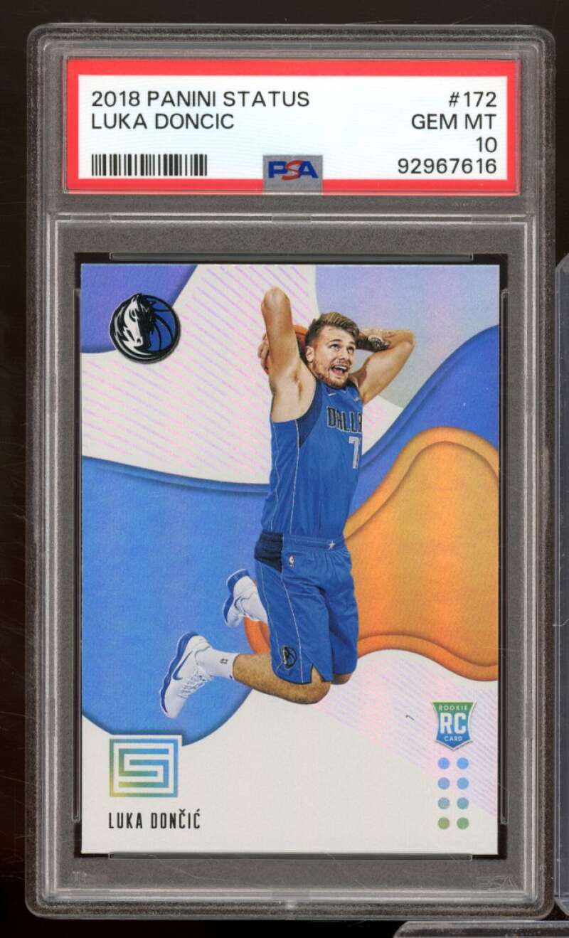 Luka Doncic Rookie Card 2018-19 Panini Status #172 PSA 10 Image 1