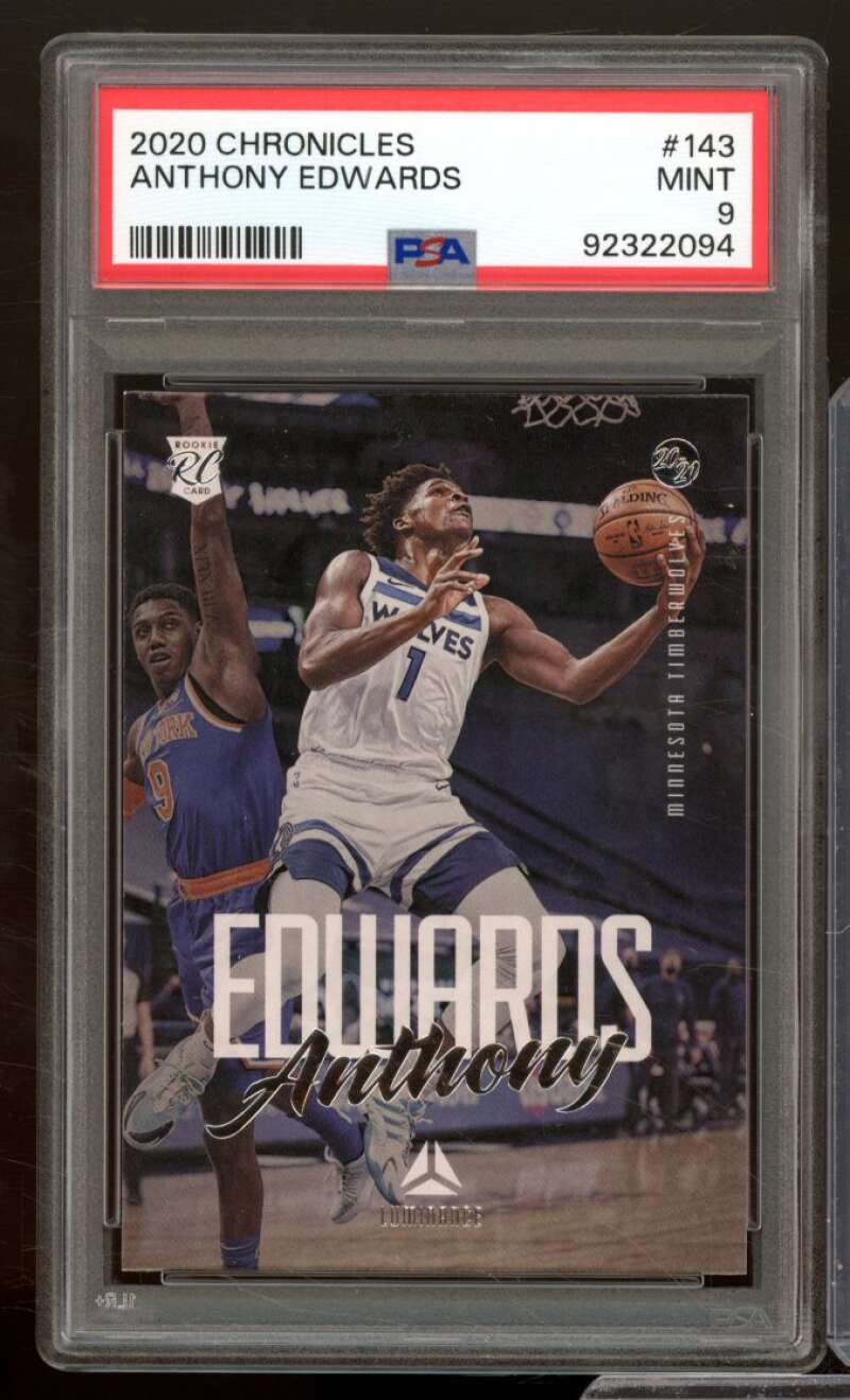 Anthony Edwards Rookie Card 2020-21 Chronicles #143 PSA 9 Image 1