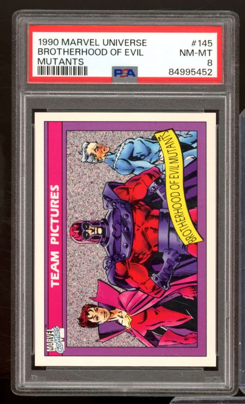 Brotherhood Of Evil Mutants Card 1990 Marvel Universe #145 PSA 8 Image 1