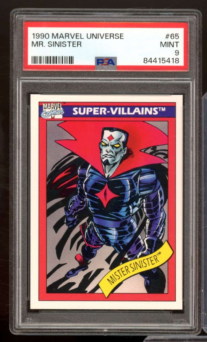 Mr. Sinister Card 1990 Marvel Universe #65 PSA 9 Image 1