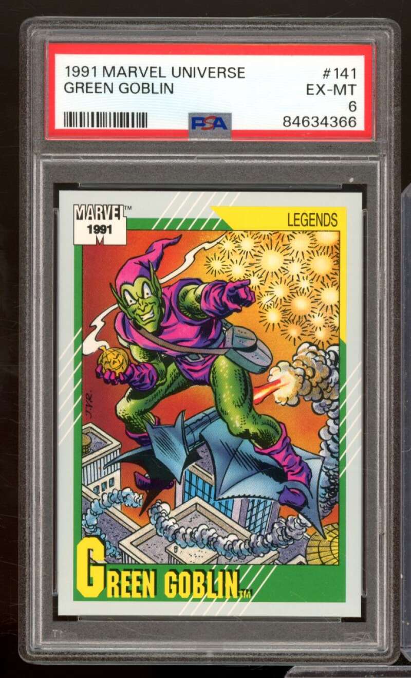 Green Goblin Card 1991 Marvel Universe #141 PSA 6 Image 1