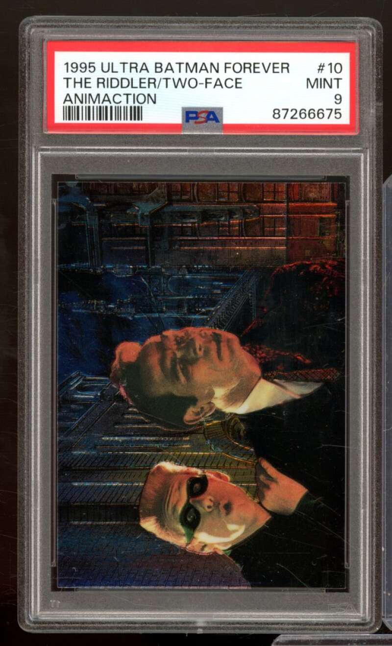 The Riddler/Two-Face Card 1995 Ultra Animation #10 PSA 10 Image 1