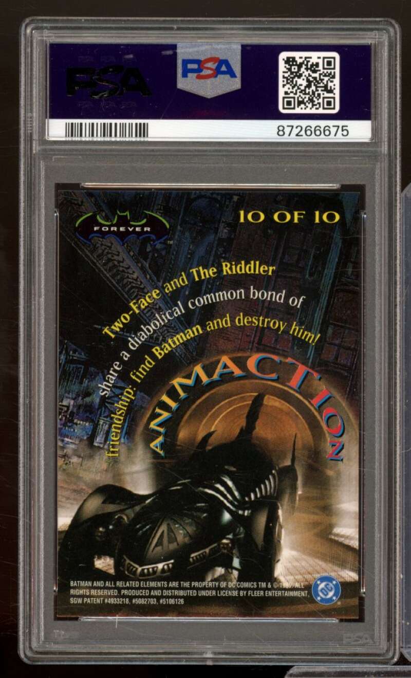 The Riddler/Two-Face Card 1995 Ultra Animation #10 PSA 10 Image 2