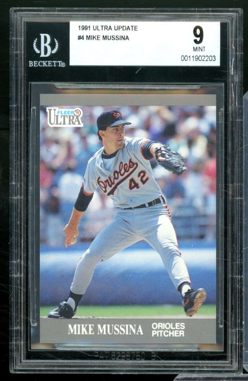 Mike Mussina Rookie Card 1991 Ultra Update #4 BGS 9 Image 1