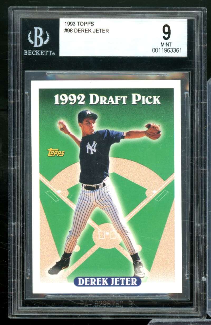 Derek Jeter Rookie Card 1993 Topps #98 BGS 9 Image 1