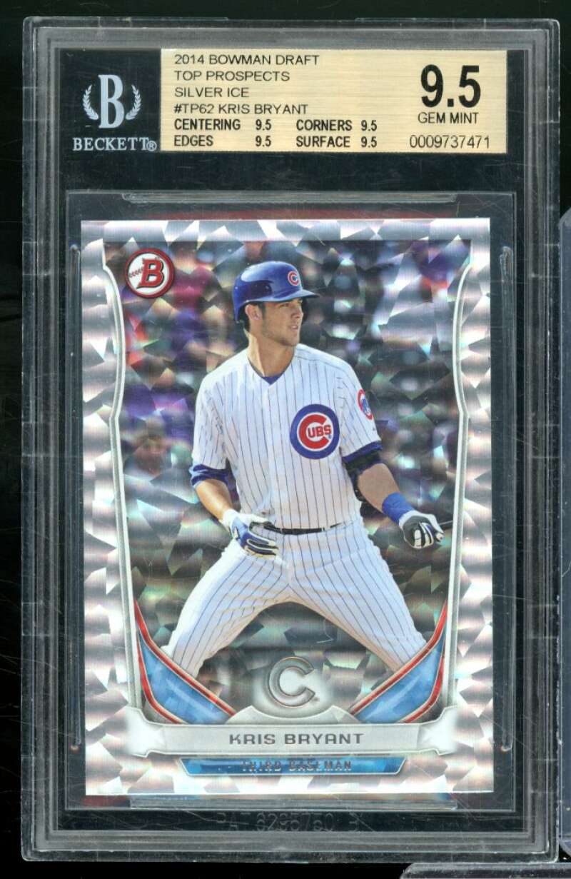 Kris Bryant Card 2014 Bowman Draft Top Prospects Silver Ice #TP62 BGS 9.5 Image 1