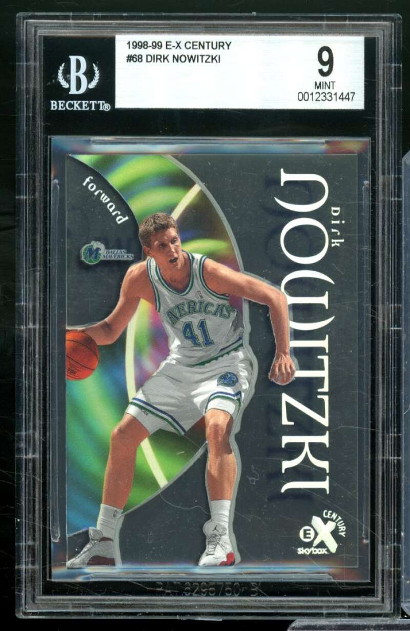 Dirk Nowitzki Rookie Card 1998-99 E-X Century #68 BGS 9 Image 1