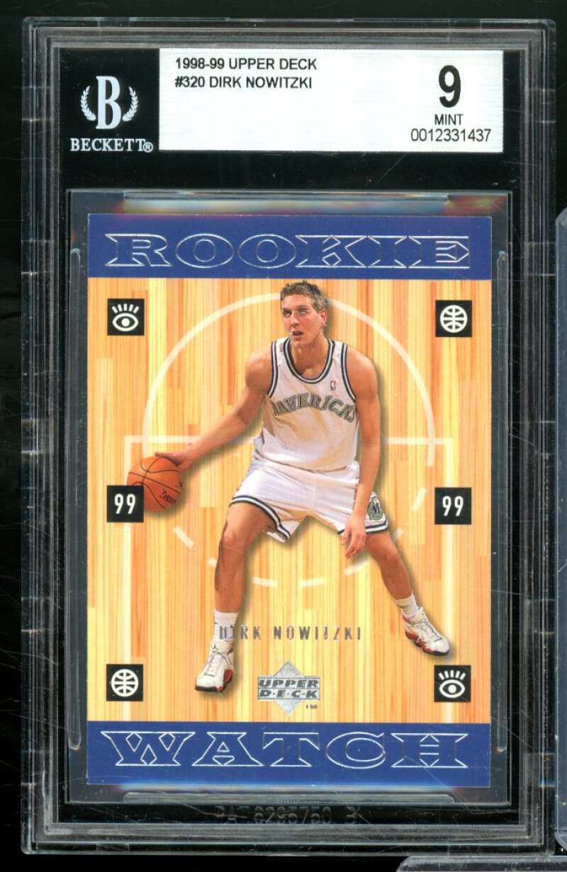 Dirk Nowitzki Rookie Card 1998-99 Upper Deck #320 BGS 9 Image 1