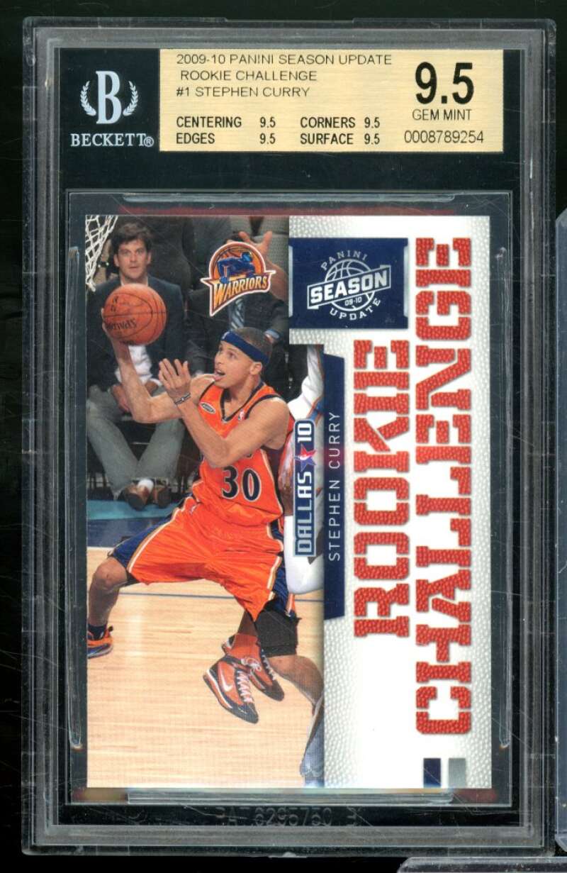 Stephen Curry Rookie 2009-10 Panini Season Update Rookie Challenge #1 BGS 9.5 Image 1