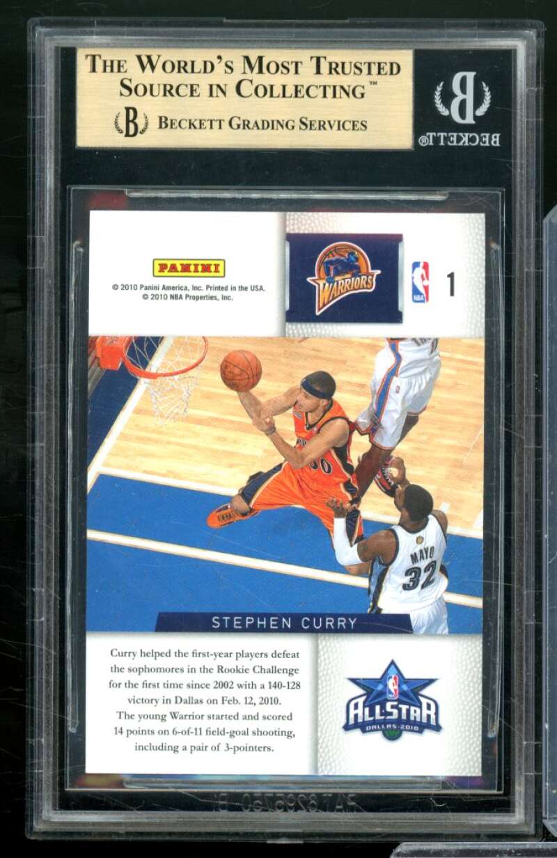 Stephen Curry Rookie 2009-10 Panini Season Update Rookie Challenge #1 BGS 9.5 Image 2