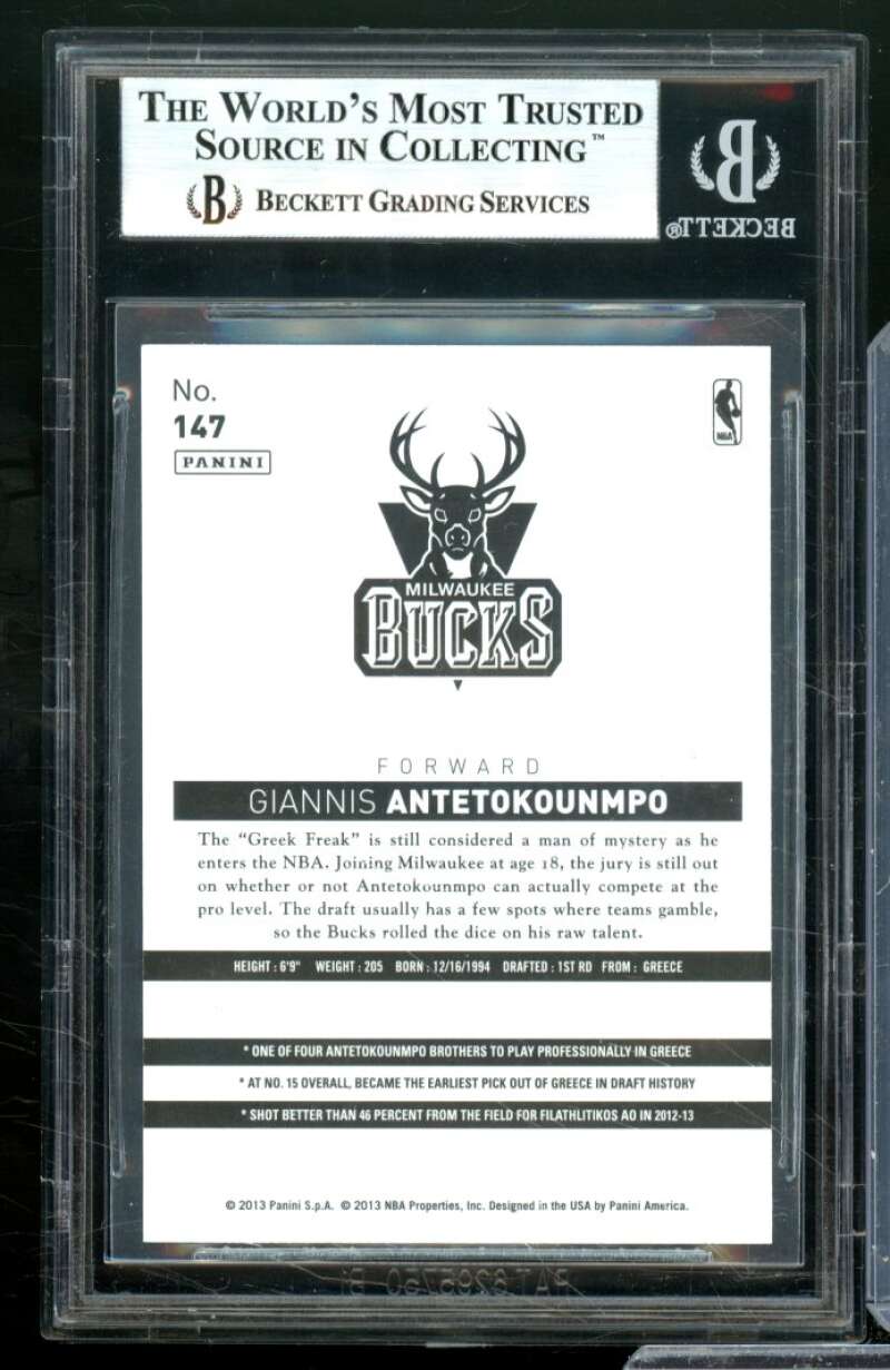 Giannis Antetokounmpo Rookie Card #147 Hoops Chinese #147 BGS 9 Image 2