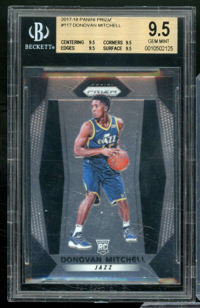 Donovan Mitchell Rookie Card 2017-18 Panini Prizm #117 BGS 9.5 Image 1