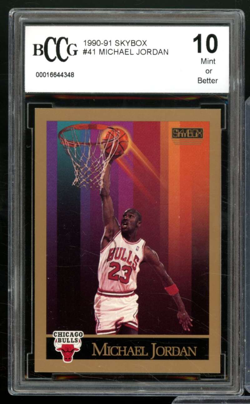 1990-91 SkyBox #41 Michael Jordan Card BGS BCCG 10 Mint+ Image 1