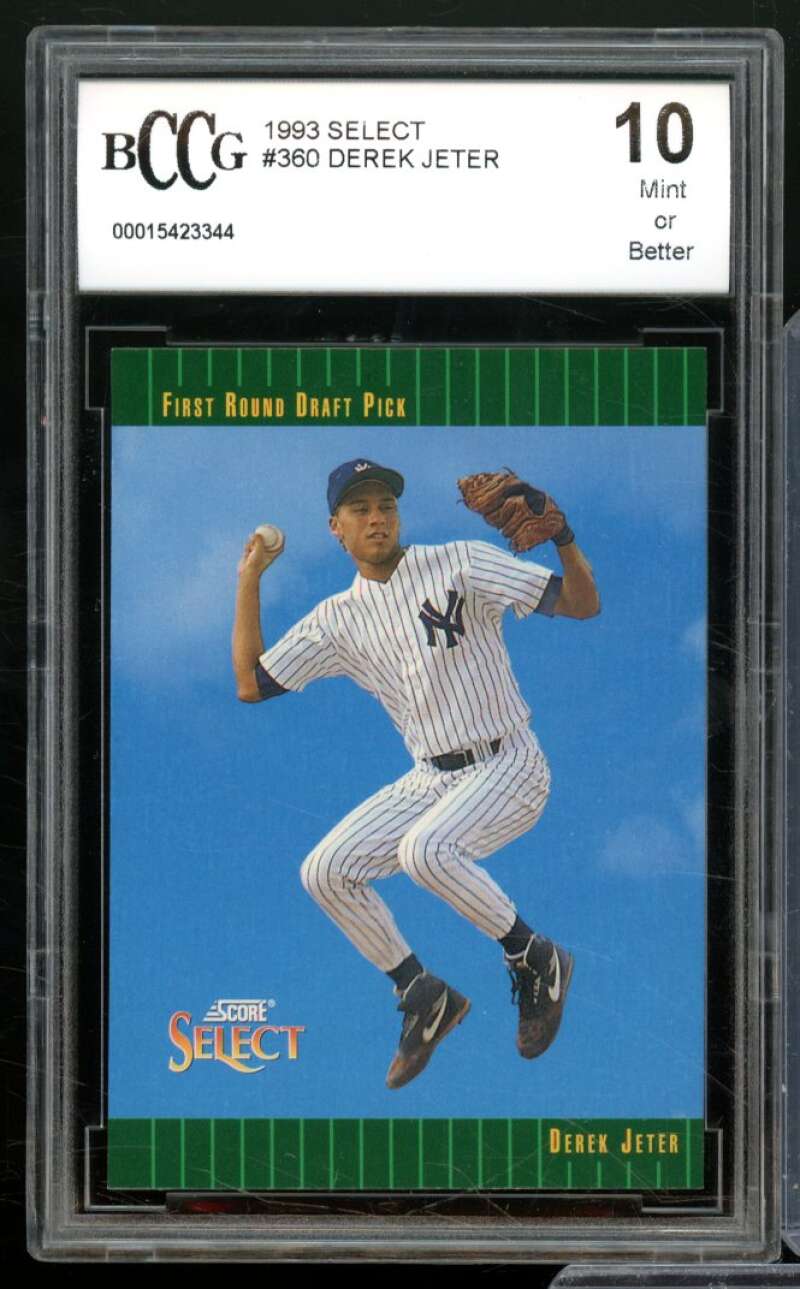 1993 Select #360 Derek Jeter Rookie Card BGS BCCG 10 Mint+ Image 1