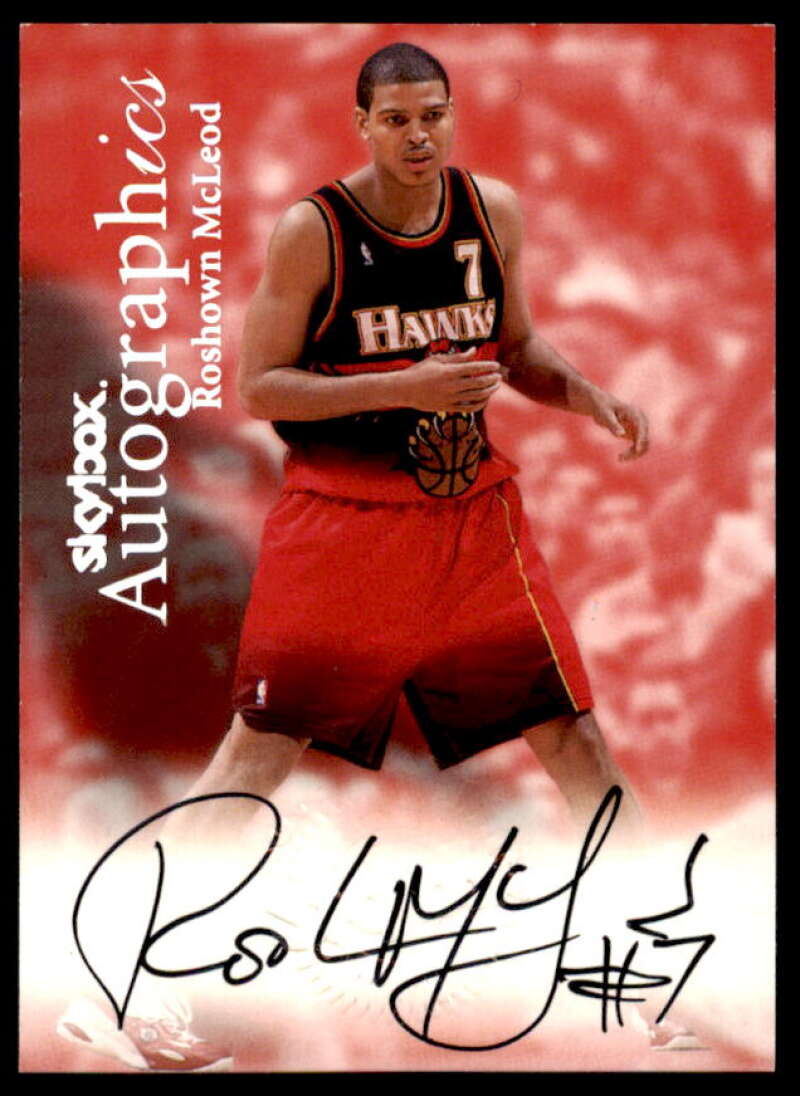 Roshown McLeod Card 1999-00 SkyBox Premium Autographics #74  Image 1