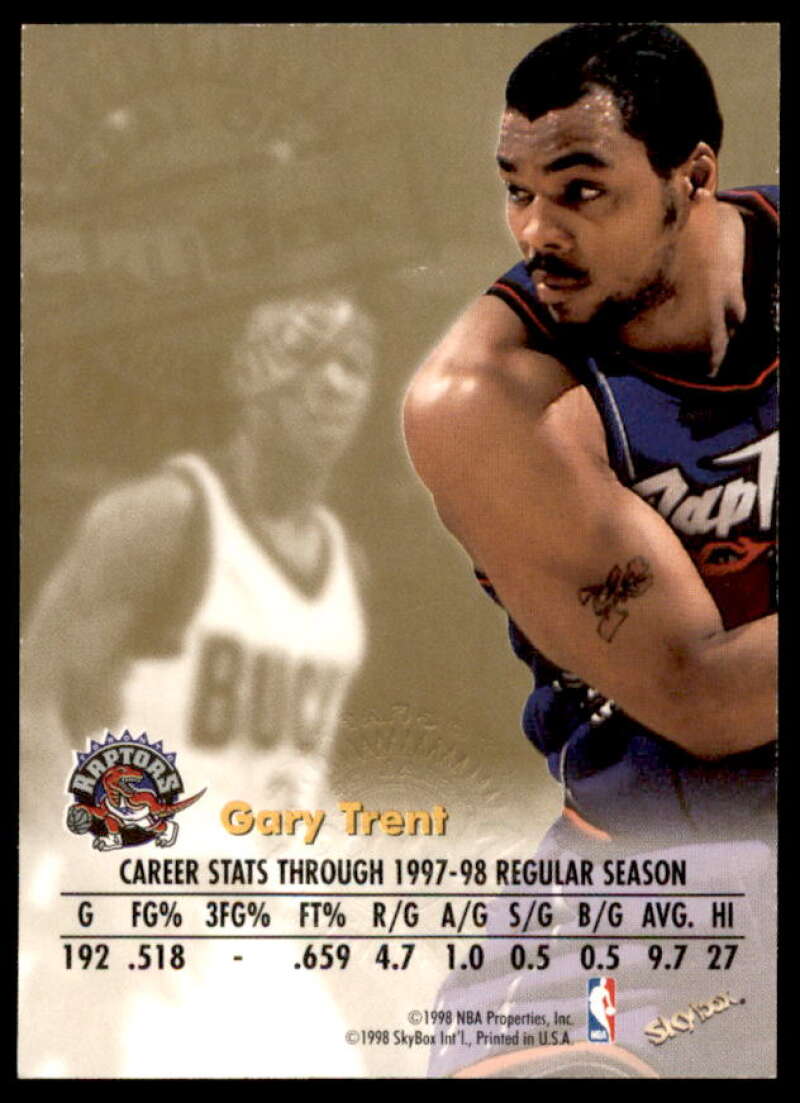 Gary Trent Card 1998-99 SkyBox Premium Autographics #126  Image 2