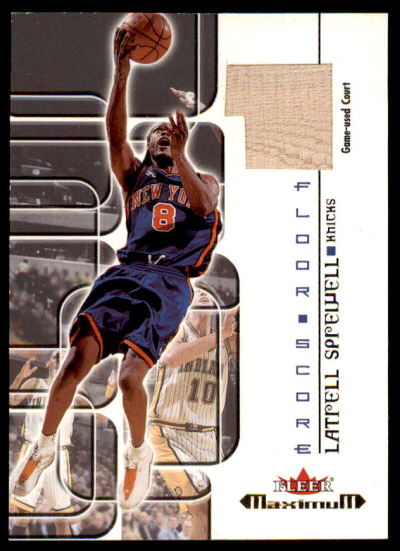 Latrell Sprewell Card 2001-02 Fleer Maximum Floor Score Court #7  Image 1