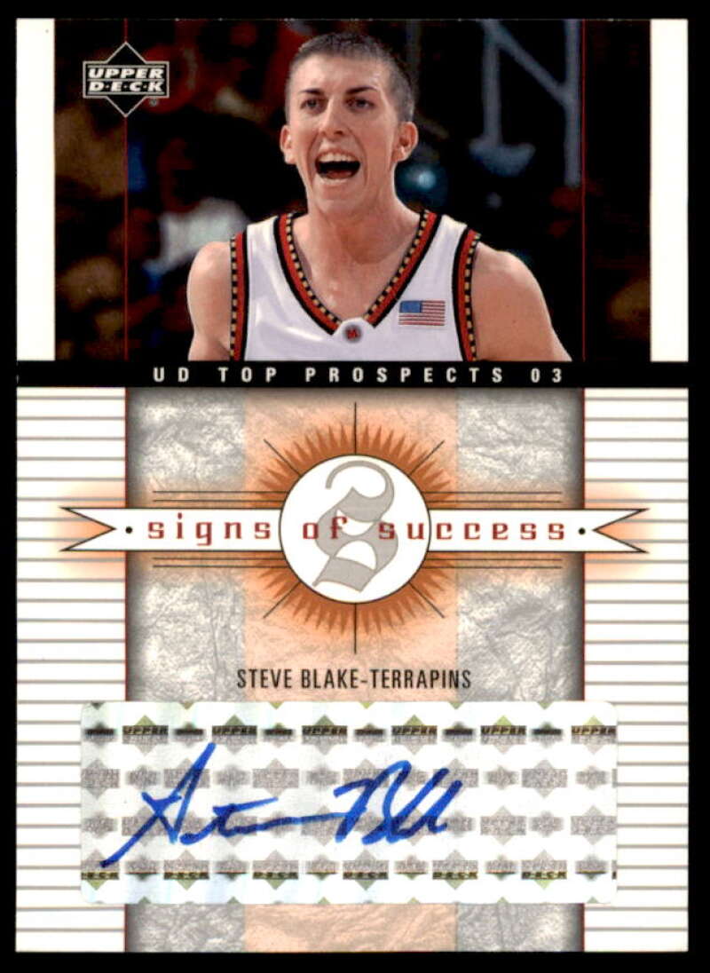 Steve Blake Rookie Card 2003-04 UD Top Prospects Signs of Success #SSSB  Image 1