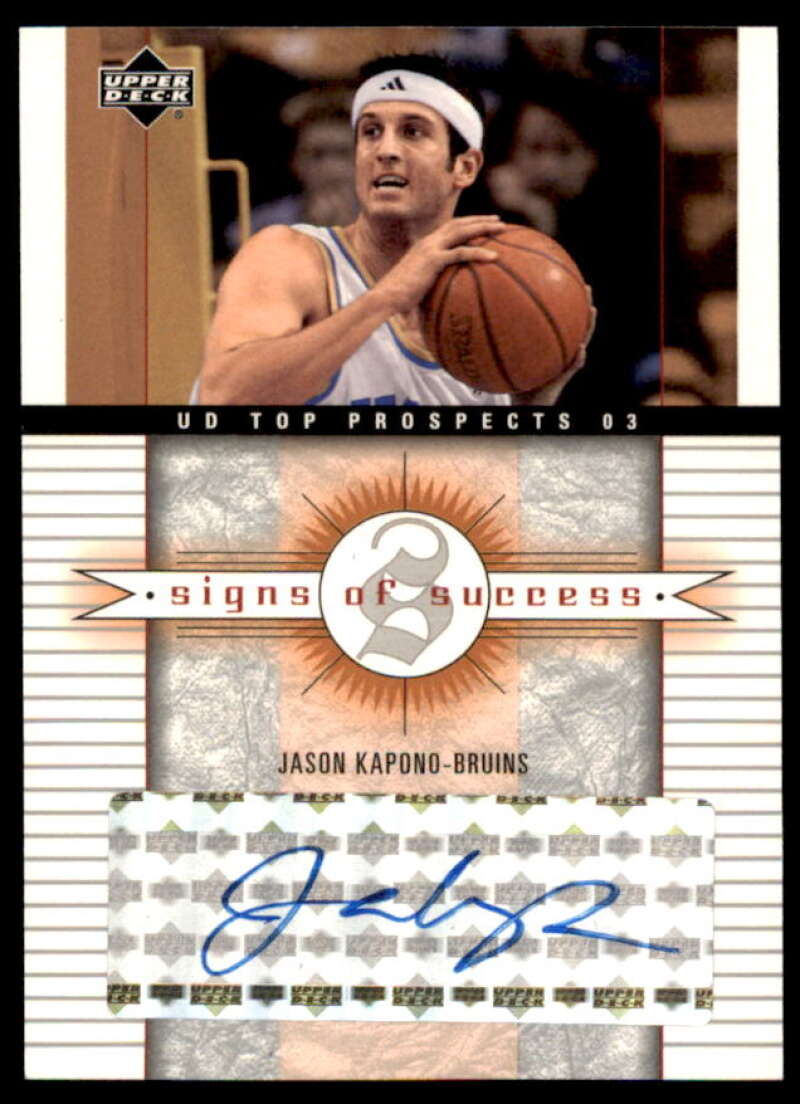 Jason Kapono Rookie Card 2003-04 UD Top Prospects Signs of Success #SSJK  Image 1