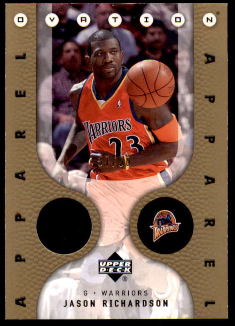 Jason Richardson Card 2006-07 Upper Deck Ovation Apparel Gold #JR  Image 1