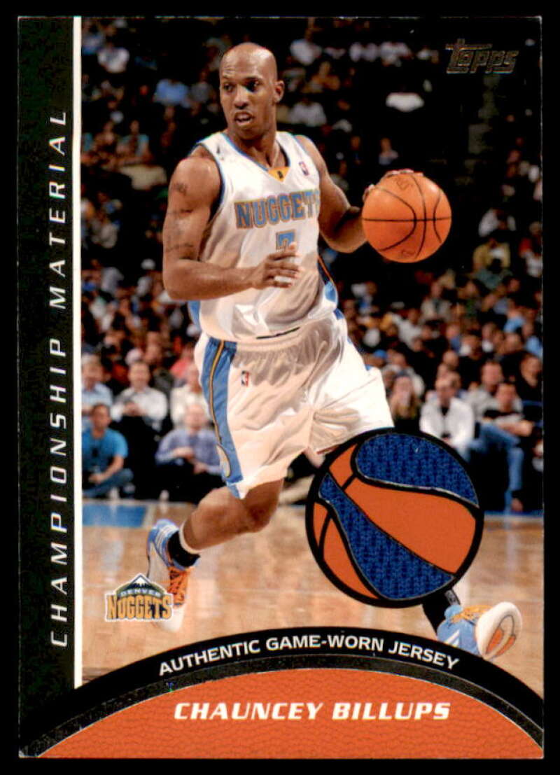 Chauncey Billups Card 2009-10 Topps Championship Materials #CMCBI  Image 1