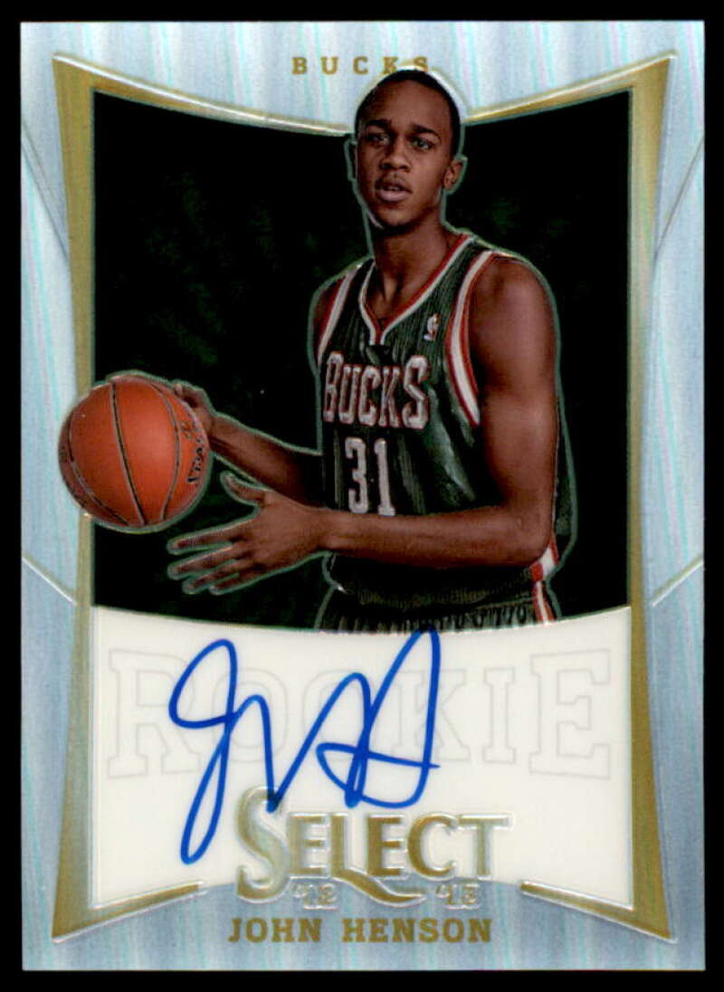 John Henson AU Rookie Card 2012-13 Select Prizms #177  Image 1