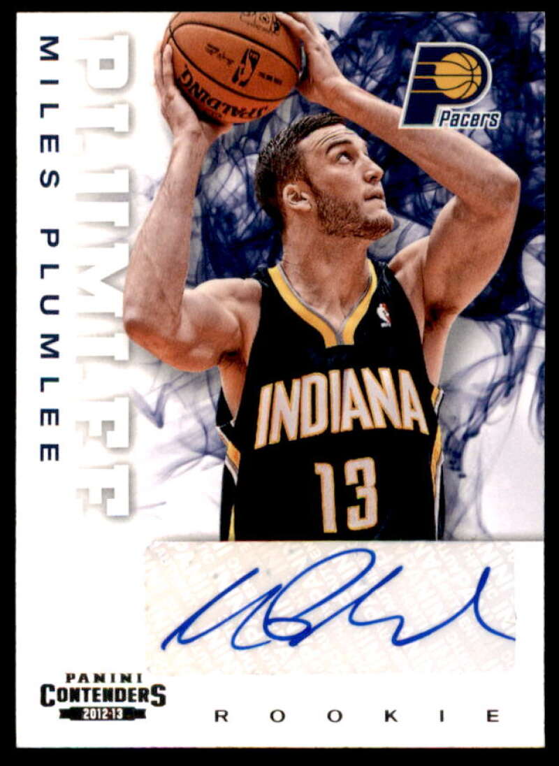 Miles Plumlee AU Rookie Card 2012-13 Panini Contenders #225  Image 1