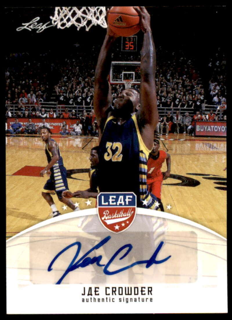 Jae Crowder Card 2012-13 Leaf Autographs #JC1  Image 1