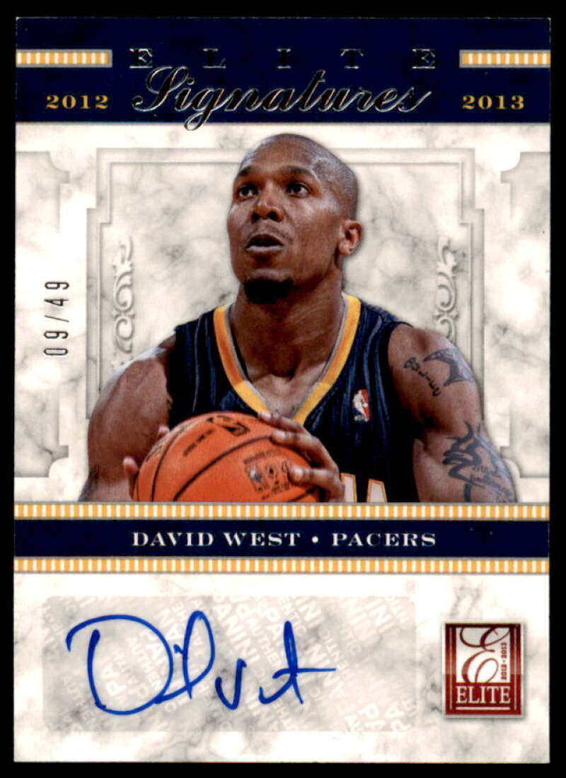 David West Card 2012-13 Elite Signatures #42  Image 1